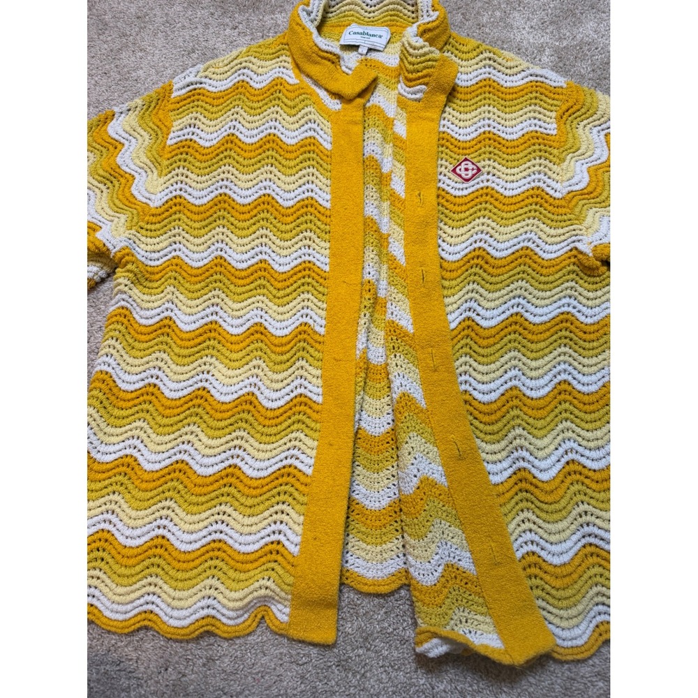 Casablanca Wavy Gradient Crochet Shirt Size L - Picture 4 of 5